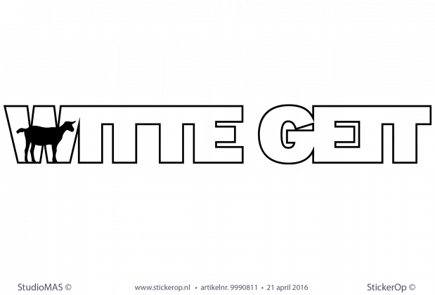 Raamsticker zakelijk logo wittegeittv