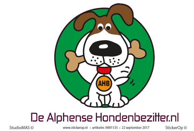 Scootmobiel sticker - De Alphense Hondenbezitter.nl - buitengebruik