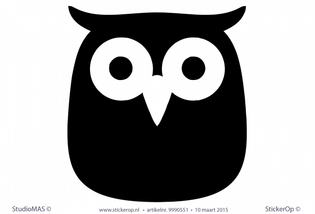 muursticker zakelijk pictogram uil realconcepts