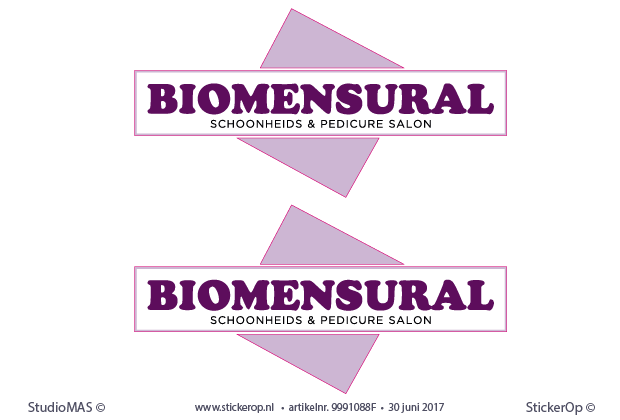 Muursticker zakelijk logo - Biomensural klein