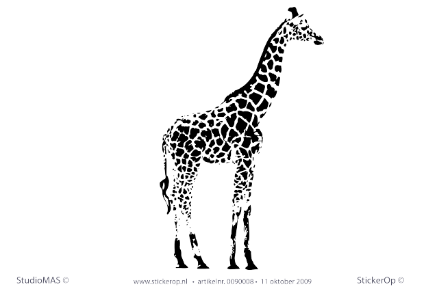Muursticker thema muursticker dieren giraf