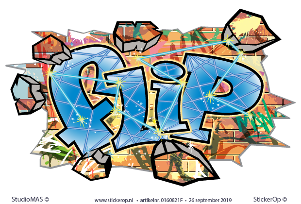 Muurstickers graffiti met eigen naam - Flip