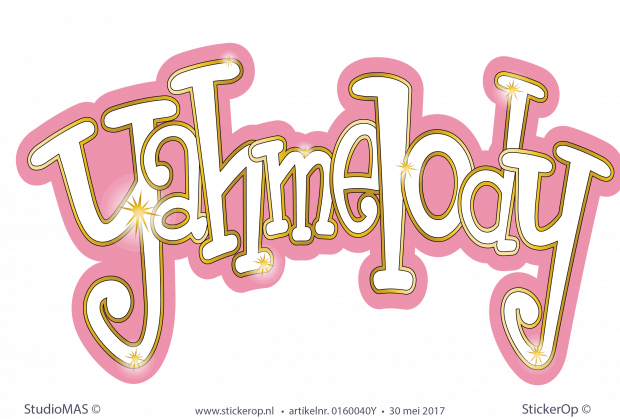Muursticker graffiti eigen naam - Yahmelody muursticker graffiti Yahmelody