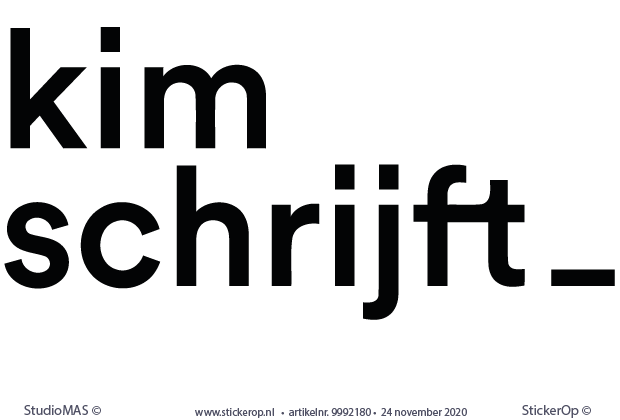 -sticker van eigen logo - Kim Schrijft