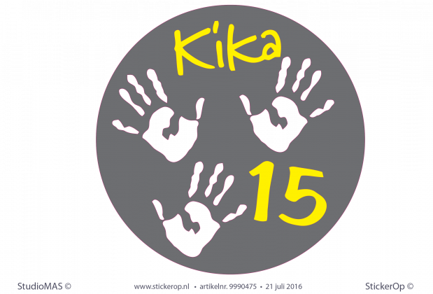 Zelfklevende sjablonen - 50 stuks - 11 x 11 cm - Kika 14 sjablonen kika logo 2016