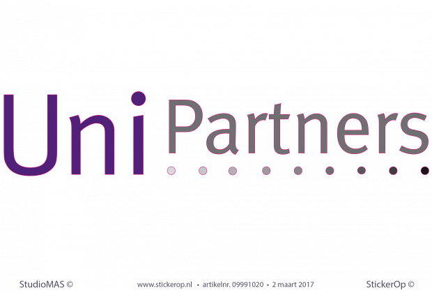 muursticker zakelijk logo Unipartners