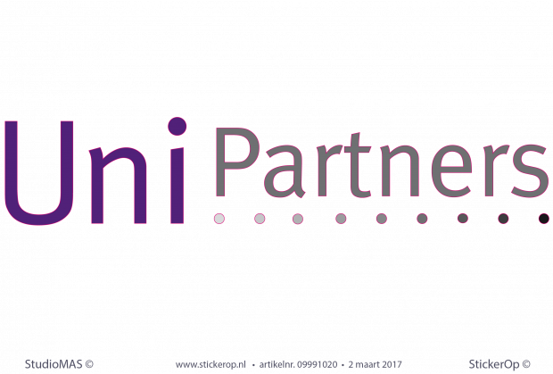 Muursticker zakelijk logo - Unipartners muursticker zakelijk logo Unipartners