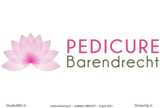 Muur-, deursticker zakelijk logo - Pedicure Barendrecht logosticker Pedicure Barendrecht