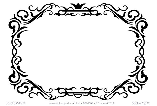 Muurstickers thema muursticker decoratief baroque foto lijst