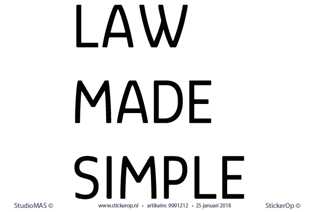 Muurstickers zakelijke toepassing - Law Made Simple - Lean Lawyers - Law Made Simple
