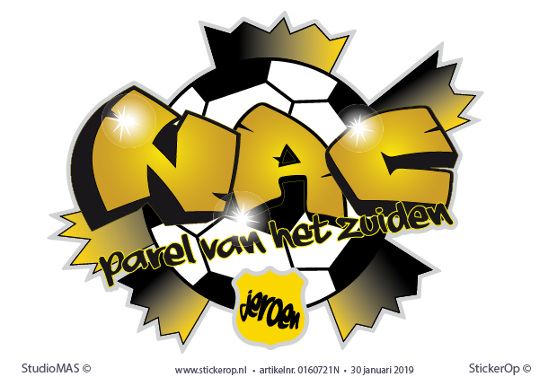 Muursticker graffiti NAC parel van het zuiden parel van het zuiden