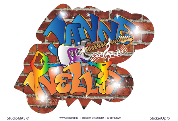 - naamsticker combi - Nelle en Janne