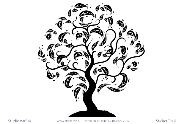 Muurstickers thema muursticker natuur boom