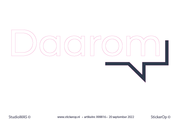 Muurstickers van zakelijk logo - Daarom in wit / blauw - Daarom wit blauw