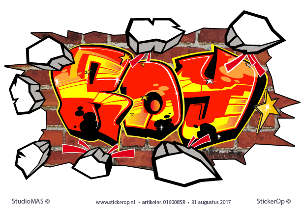 Muursticker graffiti - Roy