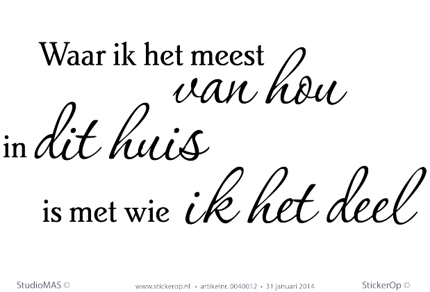 Muurstickers thema muursticker liefde waar ik het meest van hou