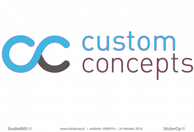 Muursticker zakelijk logo Go Customized