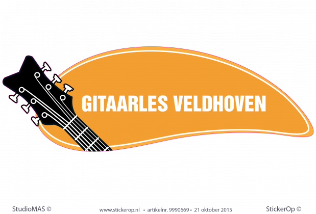 Muursticker zakelijk logo - Gitaarles Veldhoven muursticker zakelijk logo gitaarles veldhoven
