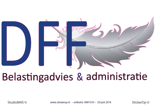 muurstickers zakelijke toepassing - logo DFF