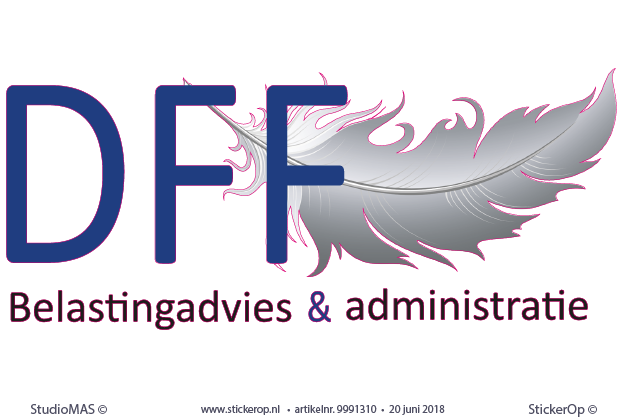 Muursticker zakelijke toepassing - logo DFF muurstickers zakelijke toepassing - logo DFF