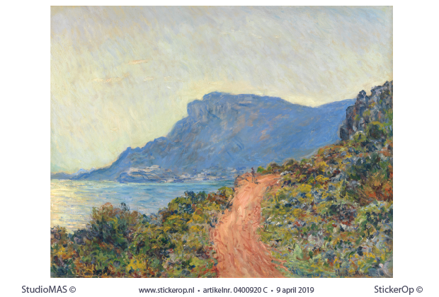 La Corniche bij Monaco - originele uitsnede - Claude Monet Corniche bij Monaco-Claude Monnet-origineel