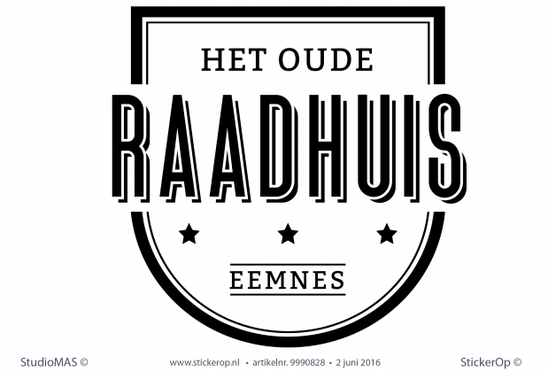 raamsticker logo oude raadhuis eemnes