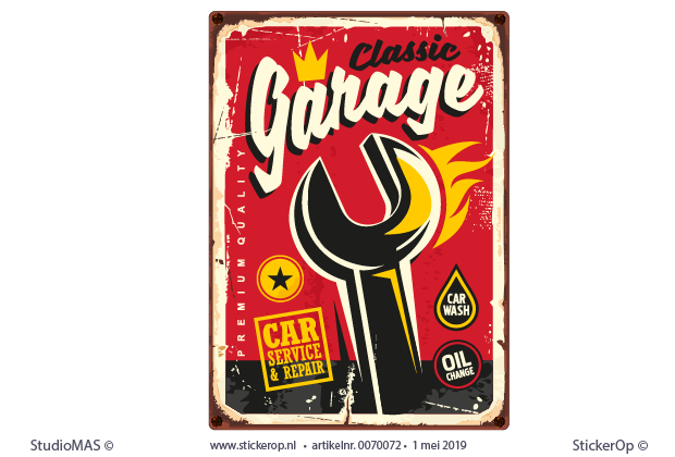 Themasticker voor op muur kinderkamer - Garage 02