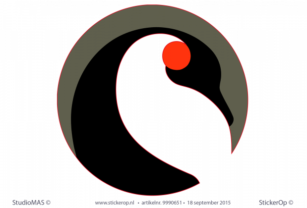 muurstickers zakelijk-logo Pingwin