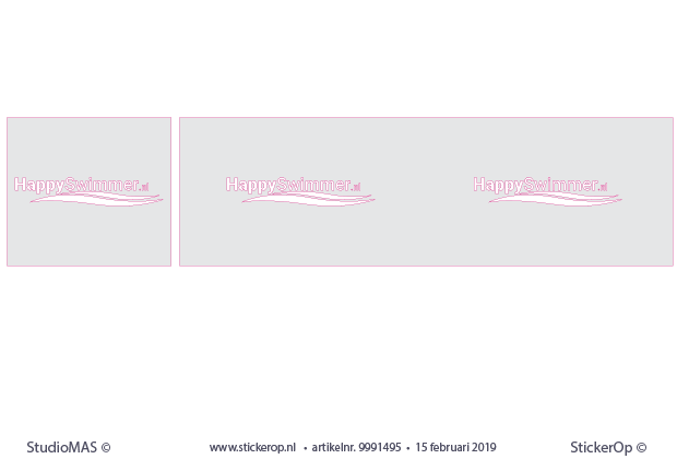 logo - Happy Swimmer - raamfolie