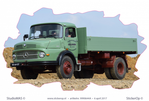 Muursticker van foto - Anke's truck 01 Sticker van zelf aangeleverd plaatje - Ankes truck 01
