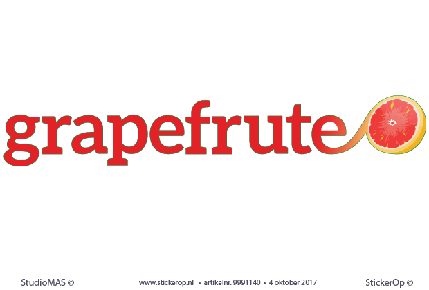 Muursticker zakelijk logo - Grapefrute