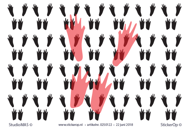 Muurstickers dierensporen - Eekhoornpootjes - 3 x 4 cm - 28 stuks per vel