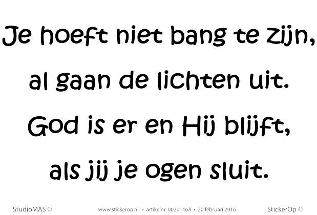 Je Hoeft Niet Bang Te Zijn Tekst