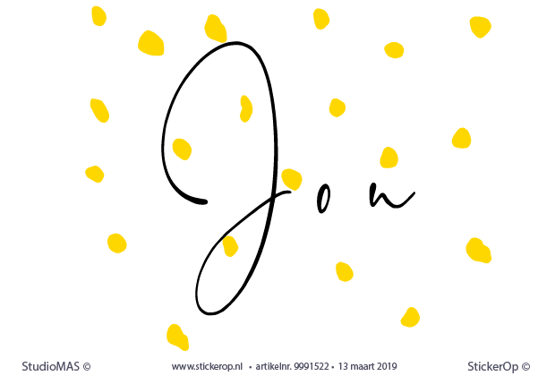 Naamsticker op ikea stoeltje - eigen ontwerp - Jon sticker-op-ikea-stoeltje - eigen ontwerp-Jon
