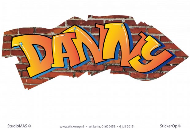 muursticker graffiti Danny