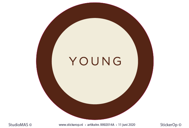 Muursticker van zakelijk logo - Young the Agency van zakelijk logo - Young the Agency
