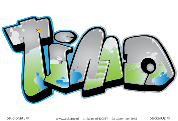 Muursticker graffiti type A - Timo muursticker graffiti type A timo