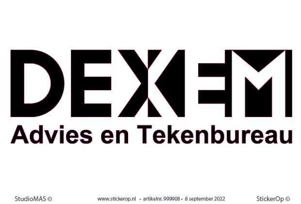Muursticker zakelijk logo - Dexem