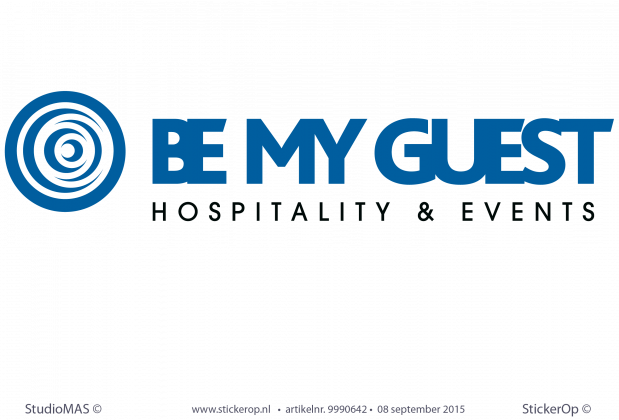 Muursticker zakelijk logo - Be My Guest muurstickers zakelijk logo Be my Guest