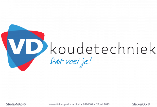 Muursticker zakelijk logo - VD Koudetechniek muursticker zakelijk logo VD Koudetechniek