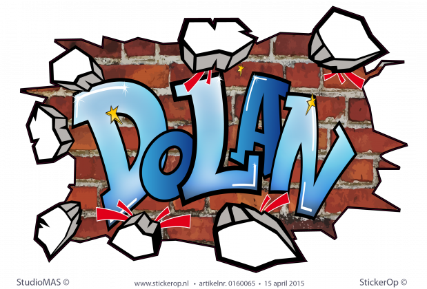 muursticker graffiti Dolan