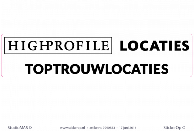  Deurstickers zakelijk logo High Profile Locaties
