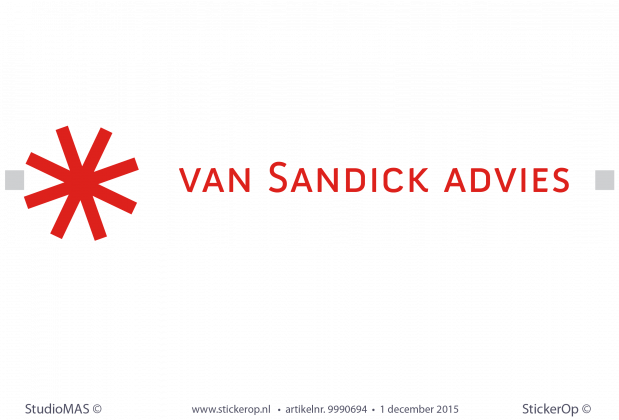 muursticker zakelijk logo van Sandick advies