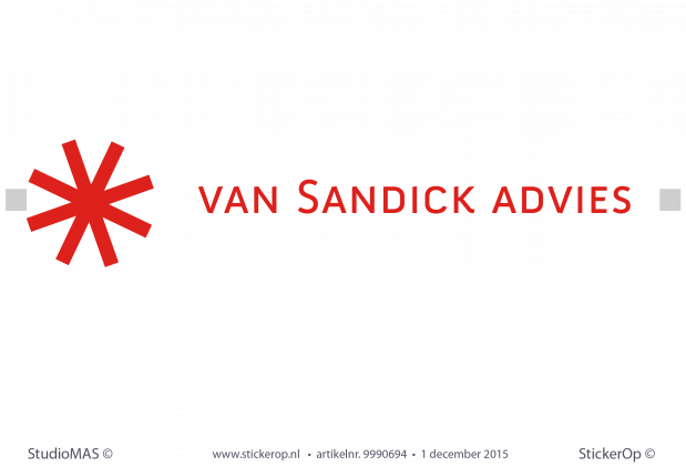 Muursticker zakelijk logo - Van Sandick Advies muursticker zakelijk logo van Sandick advies