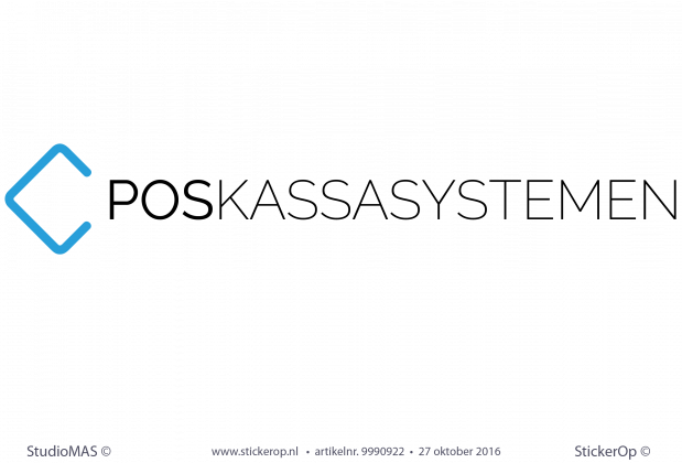 muursticker zakelijk logo POS Kassasystemen