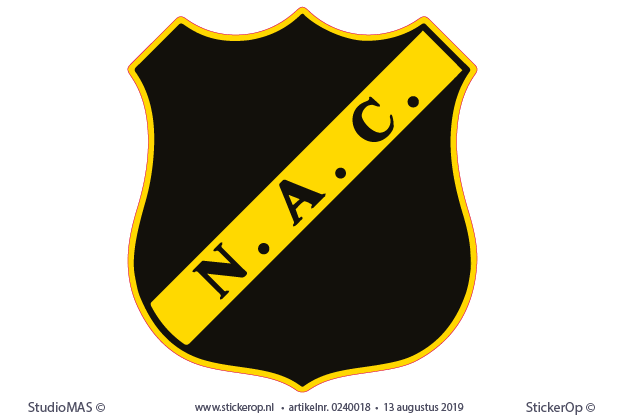Muursticker van zelf aangeleverd plaatje - Logo NAC parel van het zuiden Muursticker logo - NAC parel van het zuiden