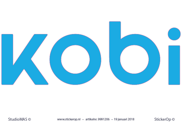 Muurstickers zakelijke toepassing - Logo Kobi - Logo Kobi