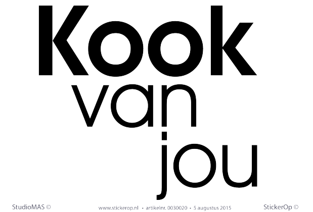 Muursticker tekst keuken - Kook van jou muursticker keuken Kook van jou