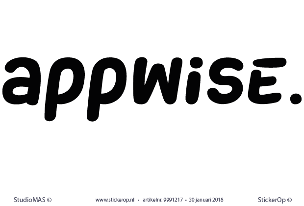 Muurstickers zakelijk gebruik - Logo AppWise - Logo AppWise