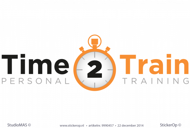Muursticker logo Time Train zakelijk stickers logo time train